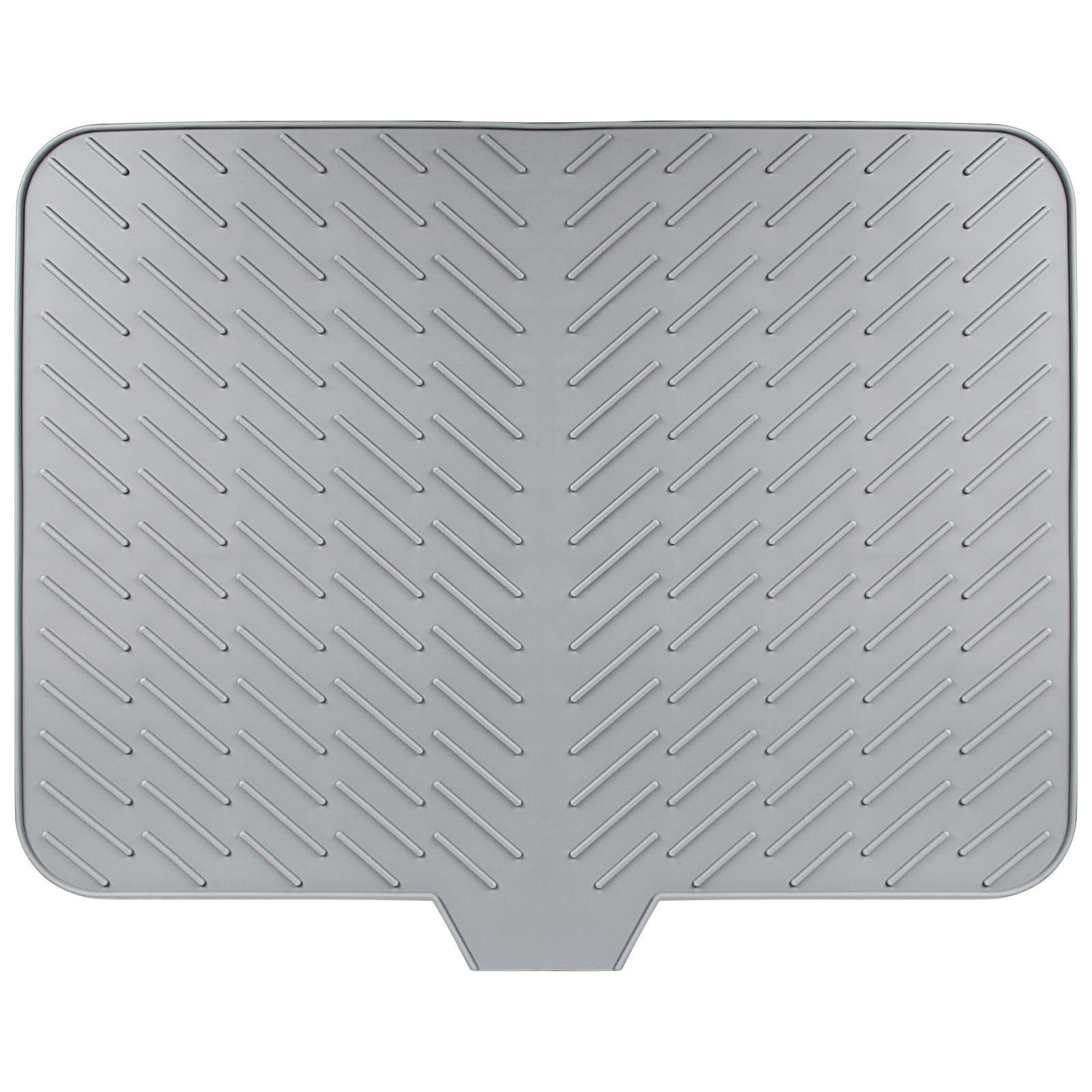 

Великий силіконовий дренажний килимок з отвором для відведення води для сушіння мисок та посуду 58*43cm - 570g