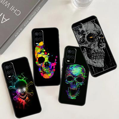 Cool Spooky Skull Face For OPPO A17 A16 A15 A98 A78 A58 A54 A74 A94 A53S A57S A52 A72 A77 A5 A9 A53 A76 A96 Case