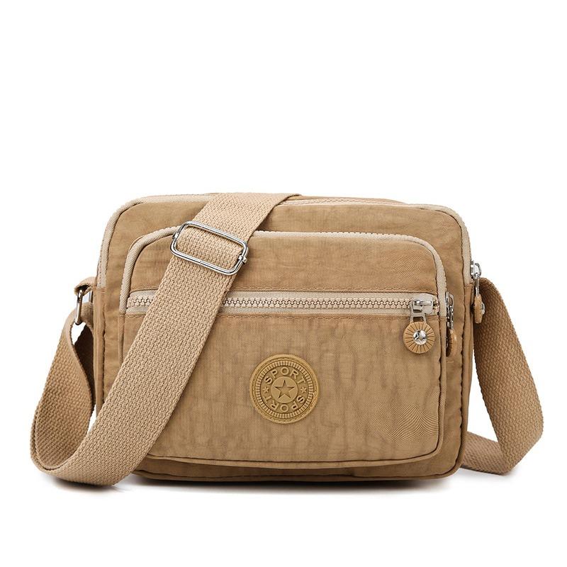 New Oxford Fabric Shoulder Women Bag Large Capacity Minimalist Water-Resistant Crossbody Bag Lightweight Casual Wide Strap Mini Square Bag