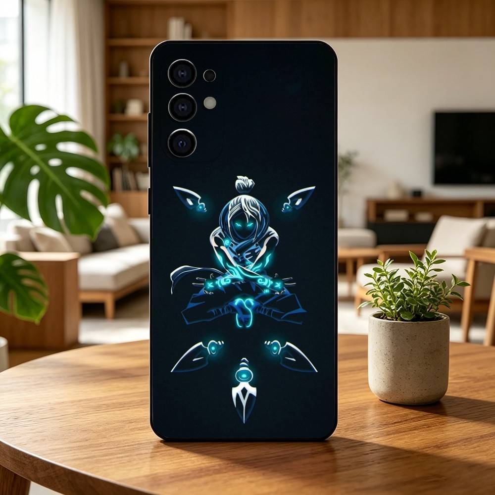 V-alorant J-Jett Game Phone Case For Samsung S25,S24,S21,S22,S23,S30,Ultra,S20,Plus,Fe,Lite,Note,10,Black Cover