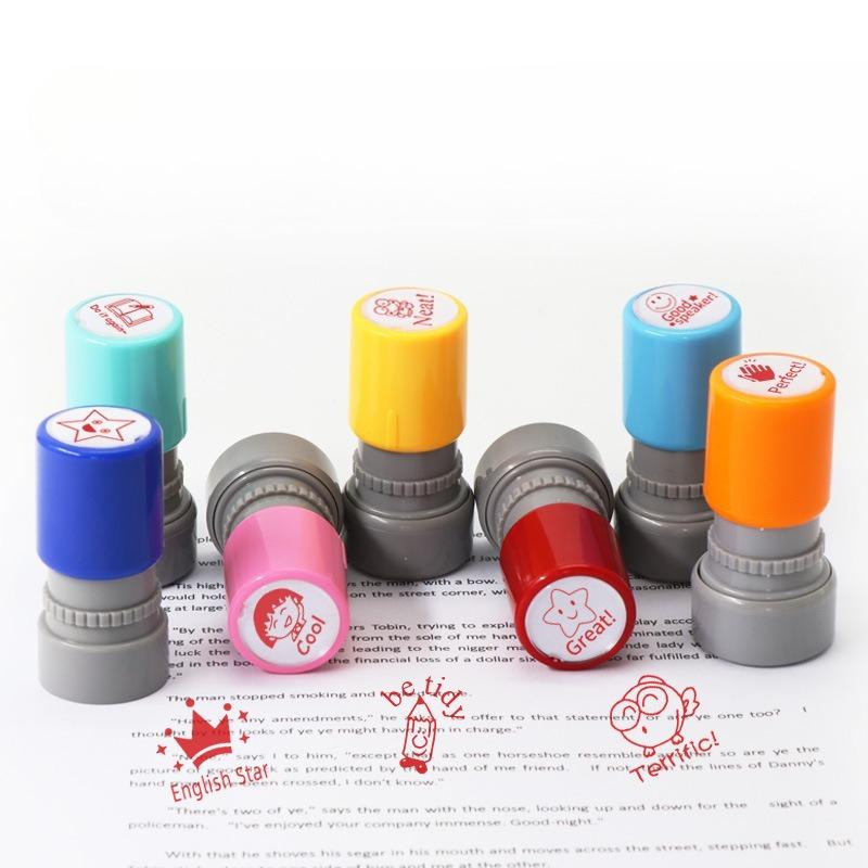 English Comments Photosensitive Seals Preschool Students Primary School Students Encourage Children's Cartoon Gifts