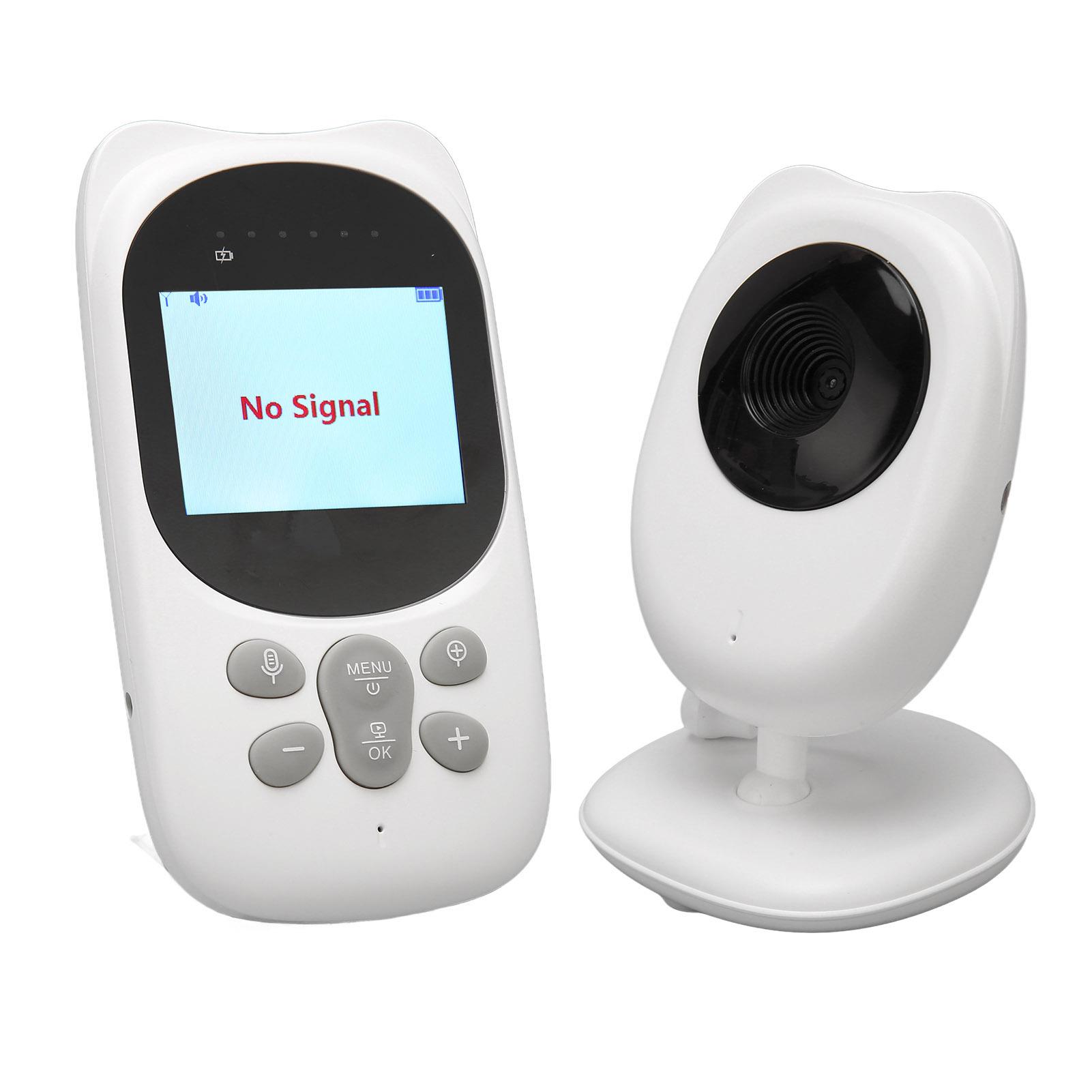 

2.4-дюймовый видеоняня с 2-сторонним интеркомом, автоматическим ночным видением, портативная детская камера 100‑240 В, белый, ЕС EU Plug