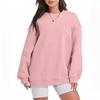 2024 Autumn/Winter Women's Plus Velvet Casual Loose Round Neck Hoodie, European & American Style