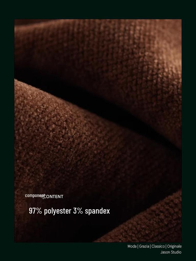 Ruishen Clothing: Heavy Wool High Waist Straight Leg Trousers for Men - Autumn/Winter