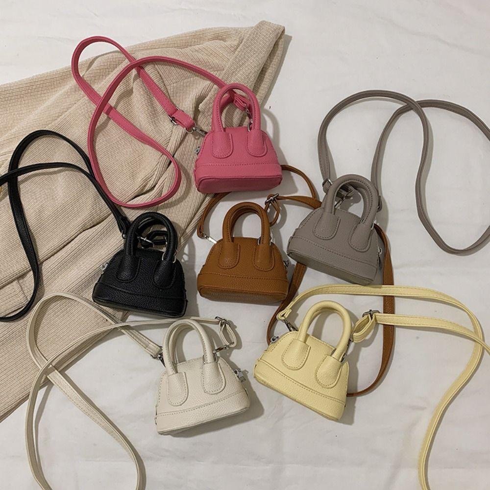 PU Leather Mini Crossbody Bag Korean Style Shell Bag Fashion Shoulder Bag  Girls