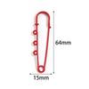 6pcs Safety Pins Brooch Blank Base Brooch Pins With 3 Loops Colorful Metal Pin DIY Brooch Charms For Jewelry Making Accessories