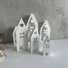 Heart House Concrete Silicone Molds Christmas Home Gypsum Mold Casting Light Heart Houses Candle Resin Mould Pottery Making