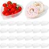 24 Pcs 17 Oz Valentine's Day Heart Shaped Container Plastic Seasoning Containers Box Food Storage Containers with Clear Transparent Lids Reusable