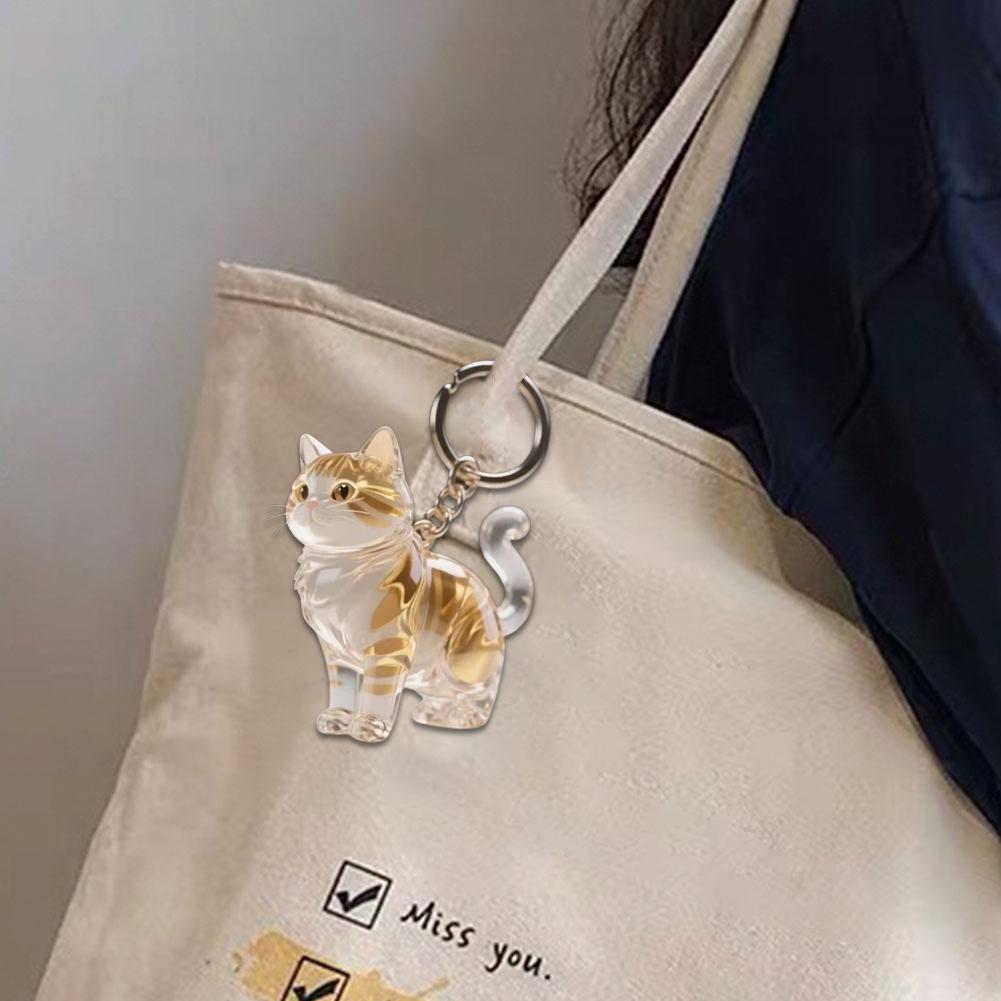 Cat Hair Storage Souvenir Keychain Bag Hanging Decoration Gift Cute Cat Hair Creative Transparent Hanging Ornament New