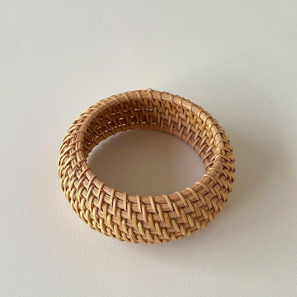 Simple Rattan Woven Bracelet Classic Bohemian Braided Bracelet Creative Ethnic Style Bangle  Beach