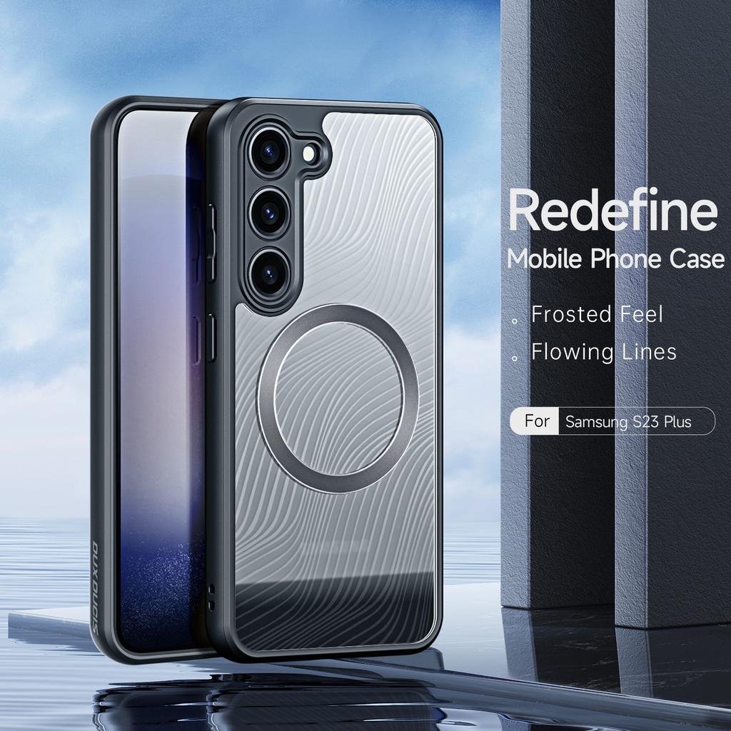 DUX DUCIS Aimo Serie Magnetische Hülle für Samsung Galaxy S23+ Kompatibel mit MagSafe TPU+PC Matte Handyhülle (REACH-Zertifizierung)