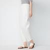Elva' Island Women's White High-Waist Straight-Leg Casual Trousers