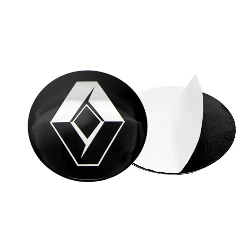 Interior Stickers 4pcs 56mm For Renault Megane 2 3 4 Twingo Clio Talisman Captur Trafic Kwid RS Car Wheel Center Hub Cap Rim Cov