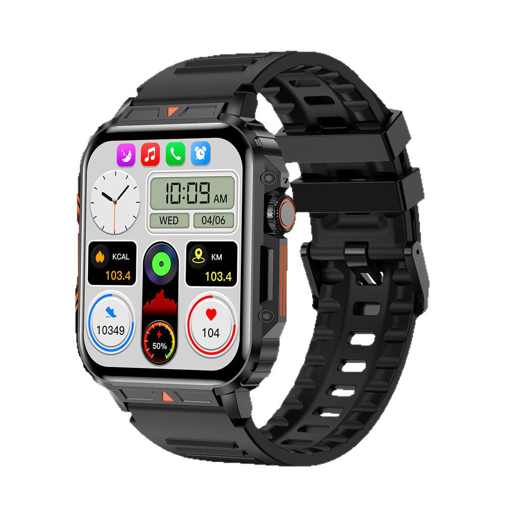 Outdoor Three-proof Smartwatch Bluetooth Call Heart Rate Blood Pressure Sleep Health Monitoring Exercise Step Counting