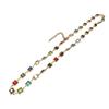 Stainless Steel Crystal Glass Necklace with Mixed Color Edge Clasp – Light Luxury European and American Style