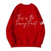 Unisex Printed Round Neck Long Sleeved Loose Fitting Long Sleeved Casual Long Sleeved Top Hoodie