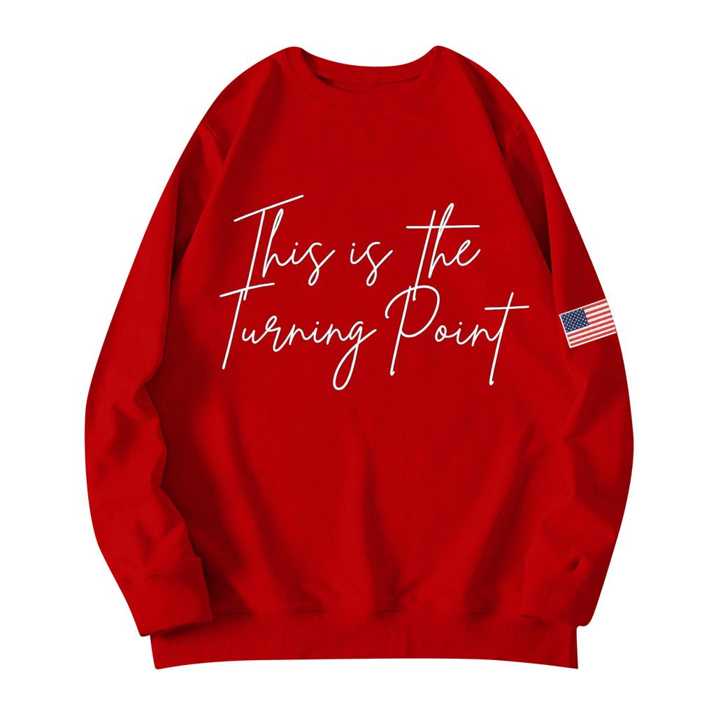 Unisex Printed Round Neck Long Sleeved Loose Fitting Long Sleeved Casual Long Sleeved Top Hoodie