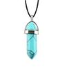 1Pc Hexagon Pillar Stone Necklace Bullet Pendant Choker Necklace Fashion Jewelry Gift