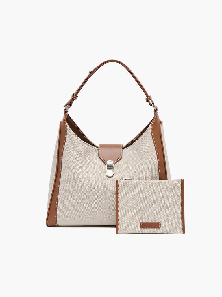 Elegance Paris Mezzo Canvas Hobo Bag Ossh022B