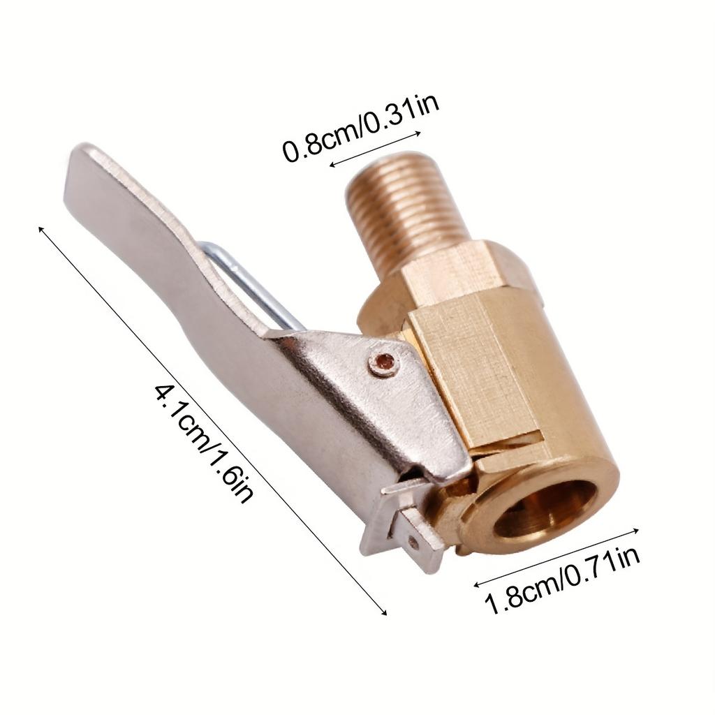 Universal Air Chuck 2-Pack Universal Metal Air Chuck Inflation Nozzle Threaded Connection for Car Tire Valve