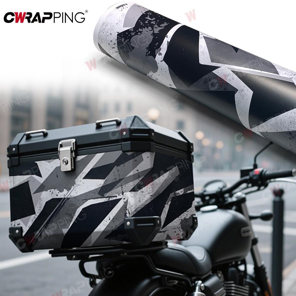 Automotive Wrapping Vinyl Geometry Side Car Adhesive Vinyl Wrap for Car Wrap Full Body Camouflage Ink Splash Self-adhesive Film