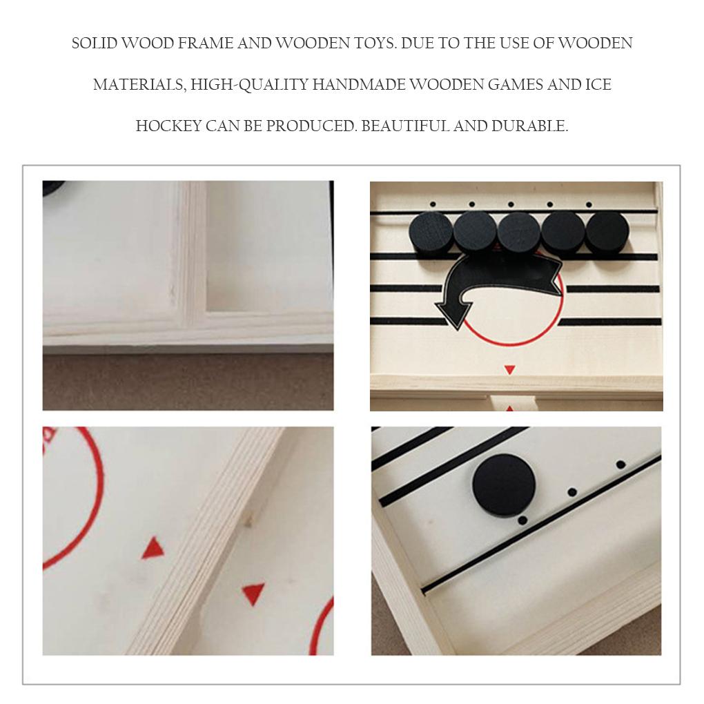 Hüpfendes Brettspiel Holz Schleuderpuck Spiel Eltern-Kind Spielzeug Interaktiver Schachtisch Spielzeug