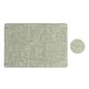 Dual Side Placemat Waterproof Faux Leather Coaster Placemat Solid Color Heat Insulation Pad for Dining Tables Countertops