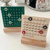 Ins Kreativ Kalender Akryl med Träbas Skrivbordskalender Spela in Datum Verktyg Heminredning Tillbehör För Vardagsrum Kontor
