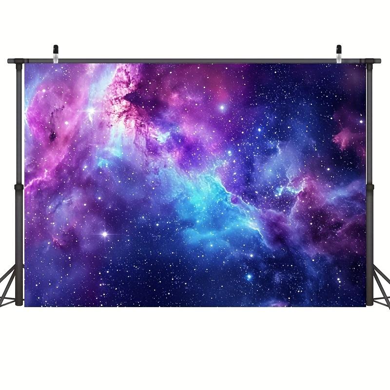 Galaxy background fabric, used for bedroom aesthetic space, starry sky, universe background, black lighting poster decoration
