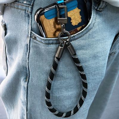 Titanyum Birincil Renk 8mm Parmak Ucu Akıllı Mini Dış Mekan Kamp Dağ Cep Telefonu Boyun Askısı Anahtarlık