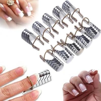 10 Pcs Reusable Nail Extension Forms for UV Gel Polish Guide Builder Tools Kit Acrylic French Tips Manicure