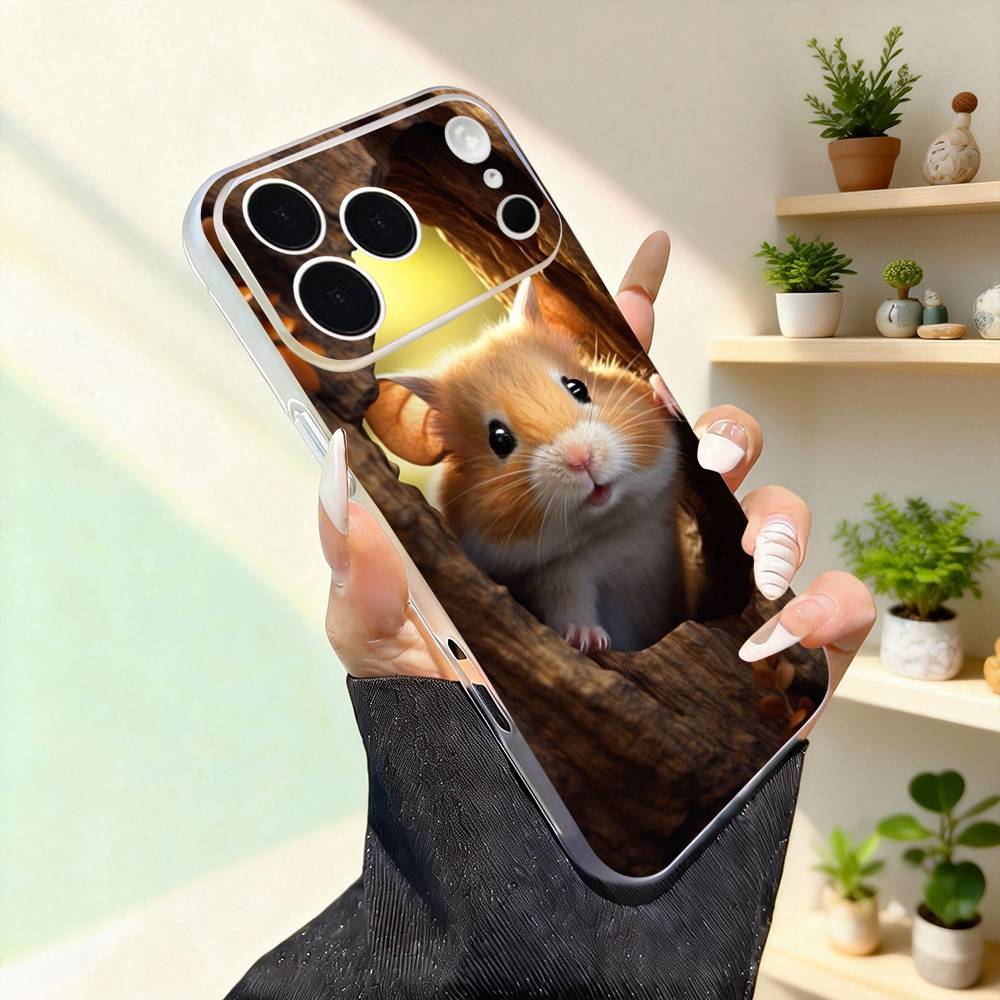 Animal Pet Hamster Cute Phone Case For iPhone 17,16,15,14,13,12,11,Pro,Max,Plus,Mini,SE4,E Magnetic For Magsafe Wireless