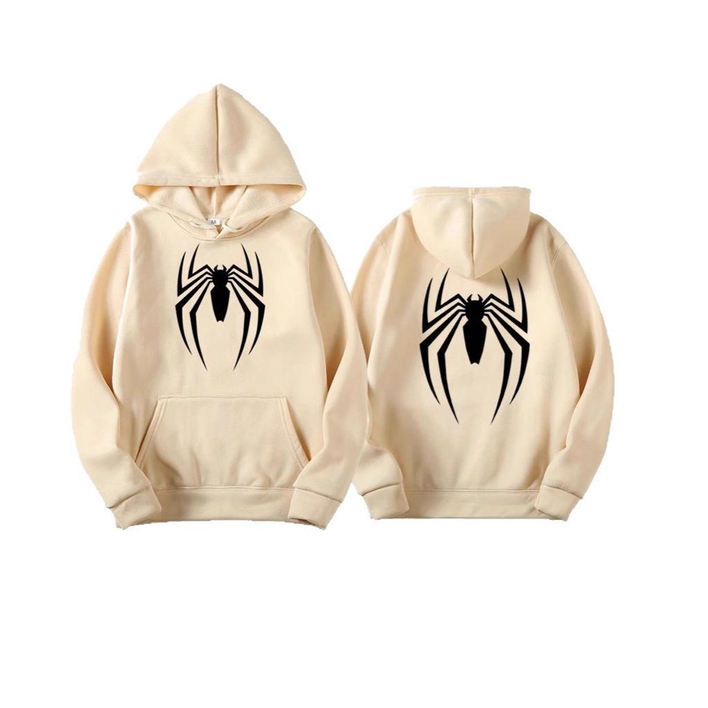 New Men's Sweater Street Fashion Spider Print Sweatshirt Wool Women's Casual Fun Loose Sweater
