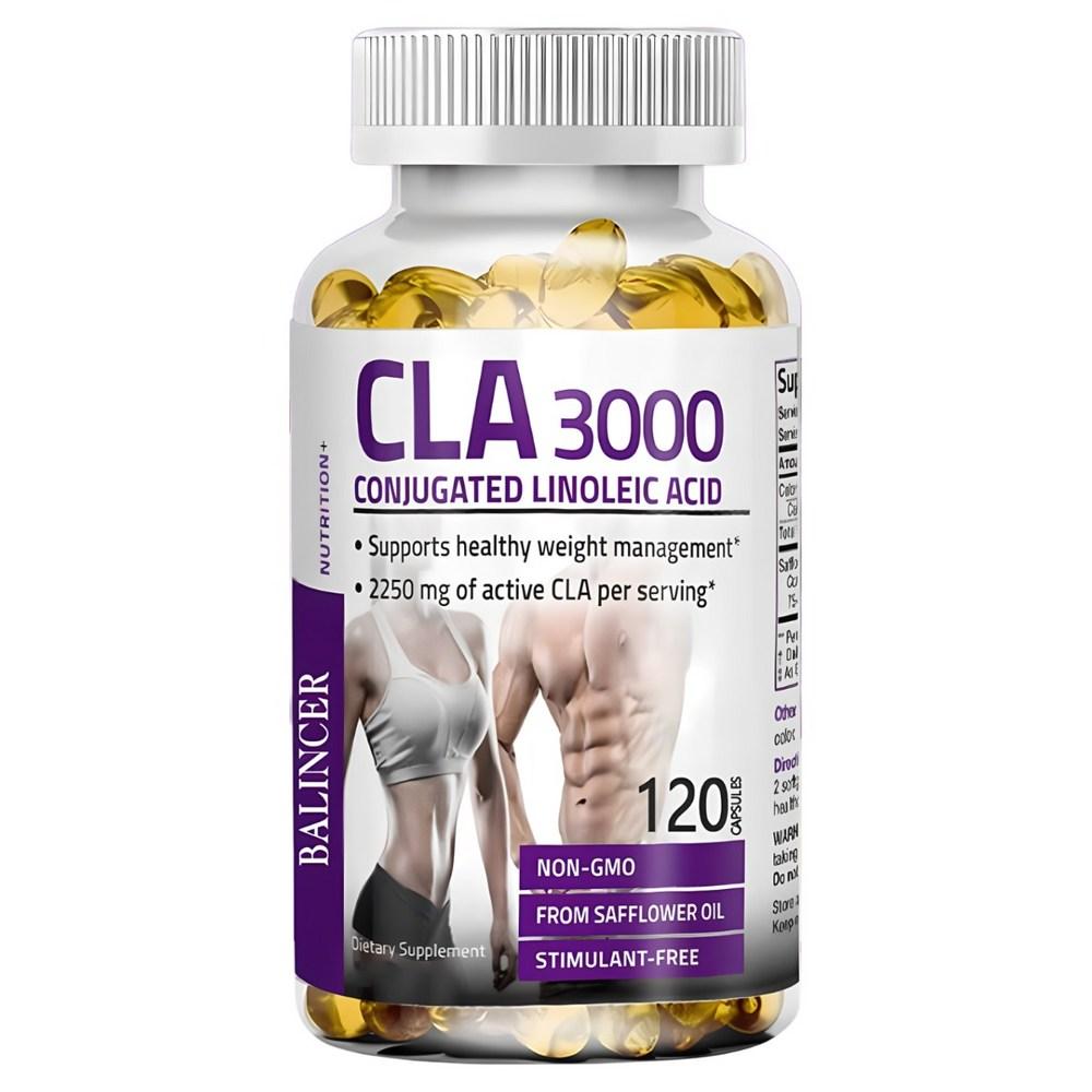 CLA 3000 Très haute puissance, soutient une gestion saine du poids, la combustion des graisses, la stimulation de l'appétit, renforce les muscles | 120 comprimés 1 pièce
