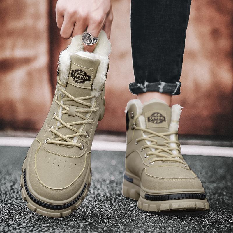 Мужская амортизирующая противоскользящая износостойкая модная хлопковая обувь со средним — фото 8