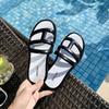 Casual and Fashionable One-word Drag Can Be Worn Outside, Beach Ladies Cool Slippers 2025 Summer New Versatile Soft Bottom Non-slip