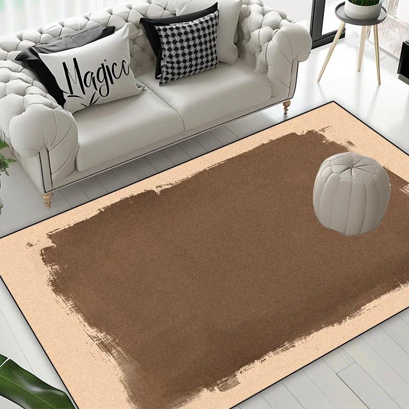 Nordic Abstract Light Luxury Living Room Carpet Solid Color Simple Non-slip Bedroom Rug Big Size Fluffy Decoration Home Foot Mat