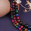 Natural Stone Colorful Tiger Eye Round Loose Beads 4/6/8/10/12MM For Jewelry Making DIY Bracelet