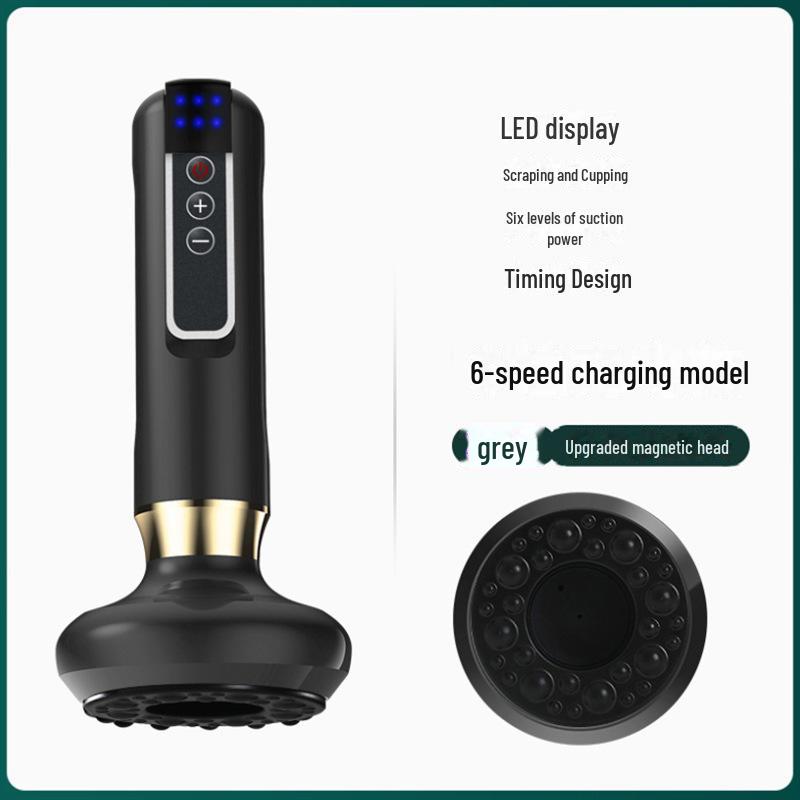 Elektrický přístroj na meridiánovou masáž a sací masáž – inteligentní baňkovací přístroj s kamenem Bian pro domácí použití