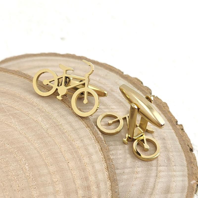 Extreme Wings Hollow Out Bicycle Theme Cufflinks Sports Suit Dual Purpose Trendy Men's Essential Wear Resistant Precision
