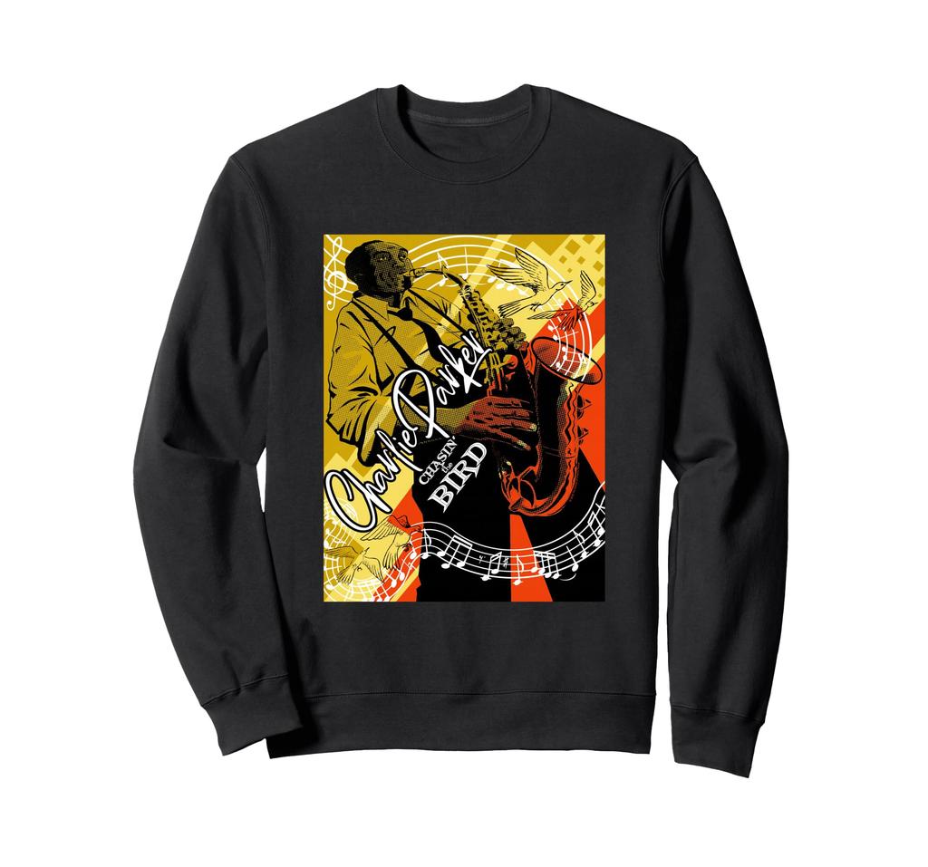 Charlie Parker Chasin' The Bird Musical Note Illustration Sweatshirt