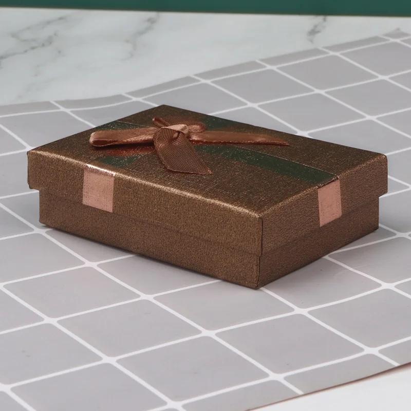 12 cajas de joyería con lazo, organizador de aretes, collares, cajas de almacenamiento, organizadores de papel, estuche de regalo para exhibición de joyas.