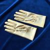 Fashion Shiny Bright Leather Gloves Gold Silver Color Long/Short Etiquette Gloves Stage Performances Clubwear Mittens Cosplay