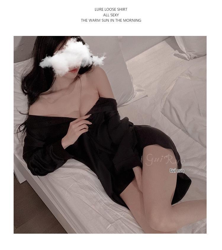 Sexig enfärgad lös passform pyjamas set - Plusstorlek bekväma hemmakläder