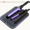 BEPAN Heat Resistant Silicone Mat Pad for Hair Curling Iron Non-Slip Hair Straightener Pad with Thick Wave Texture and Hanging Holes
