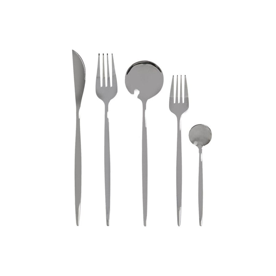 

Столовые приборы DKD Home Decor Серебристый Нержавеющая сталь 20 Предметов