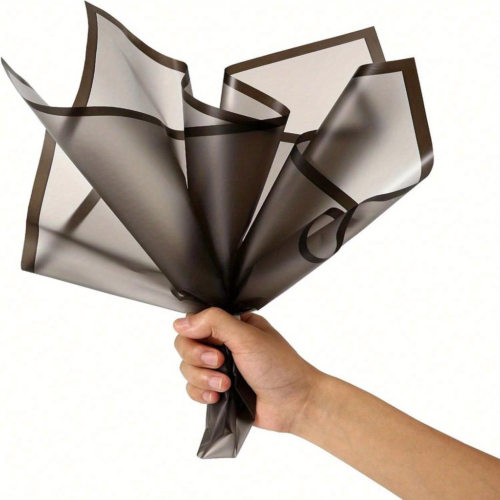 20 Stück Goldrand Frischblumen Geschenkpapier, DIY Basteln, Geschenkverpackung oder Geschenkboxverpackung, Wasserdichtes Blumenpapier 22,8X22,8 Zoll