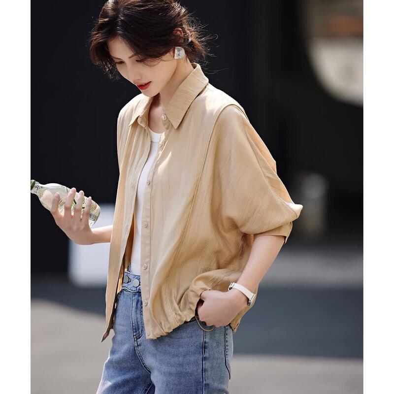 Women s Lightweight Drawstring Shirt Jacket S