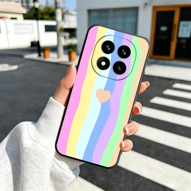 Rainbow Gradient Love Desgin Soft Phone Case for Xiaomi Redmi Note 12 13 14 15 Pro Plus 11 12S 11S 11T 10 4G Black Cover Back Sh
