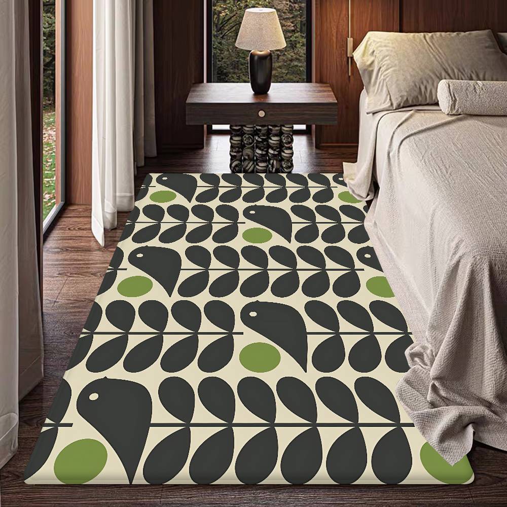 

Orla Kiely Leaf Flower Bathroom Mat Anti-slip Absorb Water Long Strip Cushion Bedroon Mat Hotel Decor Mat 50x80cm